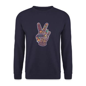 10y RK cult anniversary design - Unisex Sweatshirt - navy - Front - Alina (178cm) & Michal (187cm)