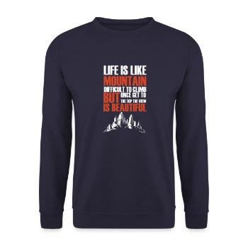 Alpiniste Nature Aventure - Sweat-shirt Unisexe - marine - Devant - Alina (178cm) & Michal (187cm)