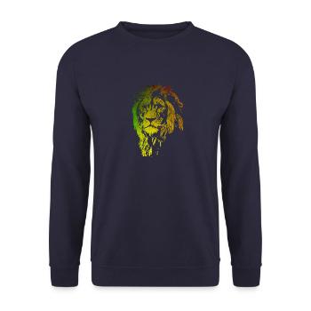 Lion coloré métallisé - Sweat-shirt Unisexe - marine - Devant - Alina (178cm) & Michal (187cm)