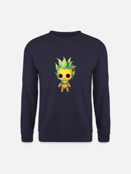 Alien Ananas Fusion: Punk-Frisur Außerirdischer - Unisex Pullover - Navy