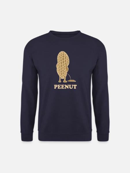 PeeNut - eine Erdnuss muss pinkeln, Wortspiel - Unisex Pullover - Navy