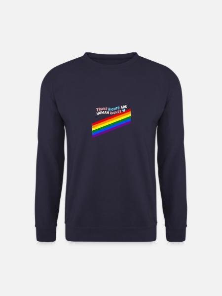 Trans Rights are Human Rights - Unisex Pullover - Navy