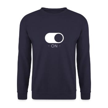 ON - Unisex Sweatshirt - navy - Front - Alina (178cm) & Michal (187cm)
