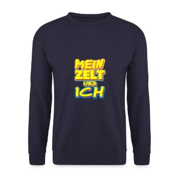 Mein Zelt - Unisex Pullover - Navy - Vorne - Alina (178cm) & Michal (187cm)