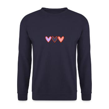 COUPLE. JUST MARRIED. Bachelorette party. VALENTINE'S DAY. LOVE. C - Unisex Sweatshirt - navy - Front - Alina (178cm) & Michal (187cm)