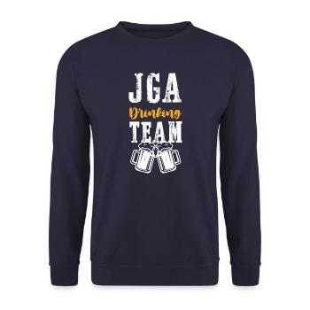 Jga Junggesellen Drinking Team - Unisex Pullover - Navy - Vorne - Alina (178cm) & Michal (187cm)