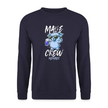Malle Crew Member Party Mallorca - Sweat-shirt Unisexe - marine - Devant - Alina (178cm) & Michal (187cm)