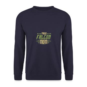 falknerei mama - Unisex Pullover - Navy - Vorne - Alina (178cm) & Michal (187cm)