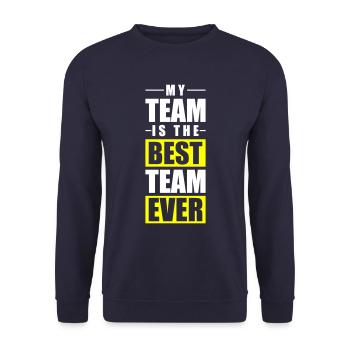 Citation de mon équipe - Sweat-shirt Unisexe - marine - Devant - Alina (178cm) & Michal (187cm)