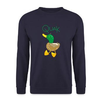 Funny duck - Unisex Sweatshirt - navy - Front - Alina (178cm) & Michal (187cm)