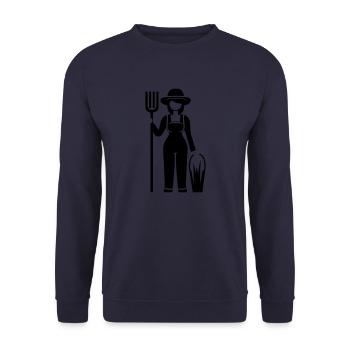 Fermier Femme d’agriculteur Fermier - Sweat-shirt Unisexe - marine - Devant - Alina (178cm) & Michal (187cm)