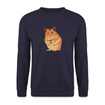 Hamster - Hamster Doré - Hamster - Animaux Domestiques - Sweat-shirt Unisexe - marine - Devant - Alina (178cm) & Michal (187cm)