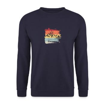 Montagnes alpinistes alpinistes alpinistes alpinisme - Sweat-shirt Unisexe - marine - Devant - Alina (178cm) & Michal (187cm)