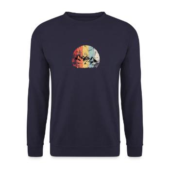 Montagnes alpinistes alpinistes alpinistes alpinisme - Sweat-shirt Unisexe - marine - Devant - Alina (178cm) & Michal (187cm)
