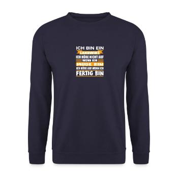 Landwirt Bauer Geschenkidee - Unisex Pullover - Navy - Vorne - Alina (178cm) & Michal (187cm)