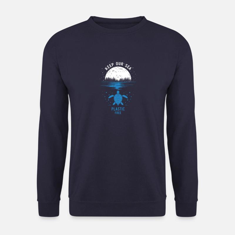Halten Sie unser Seeplastik frei für Dunkelheit - Unisex Pullover - Navy