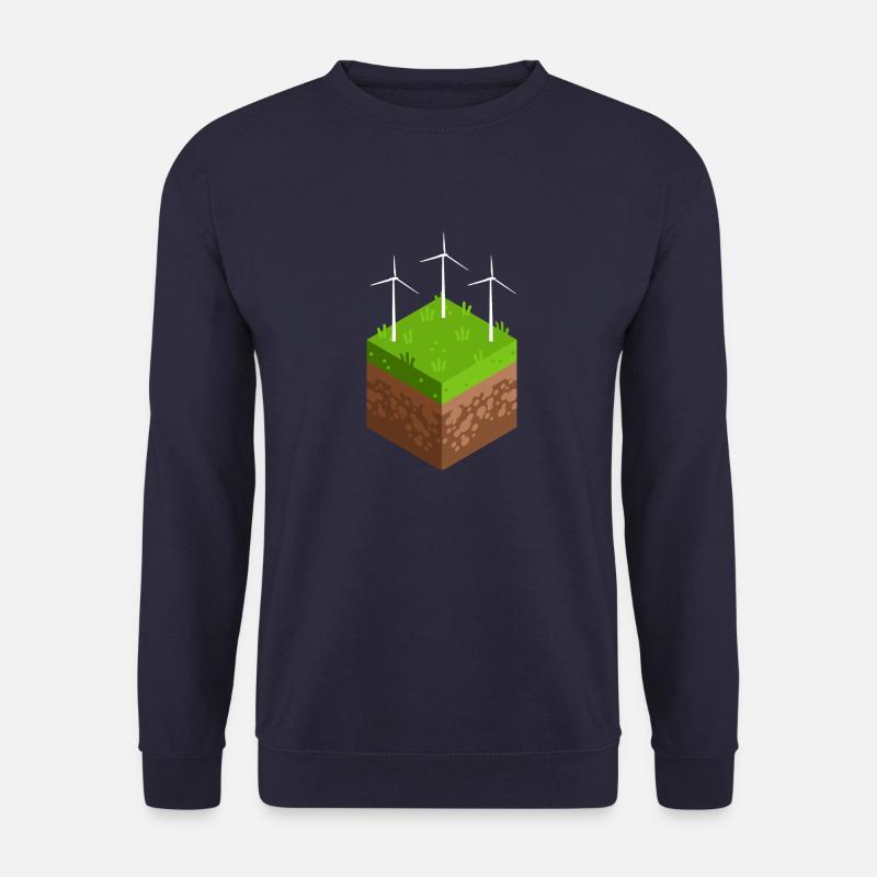 Energiewende mit Windrad - Unisex Pullover - Navy