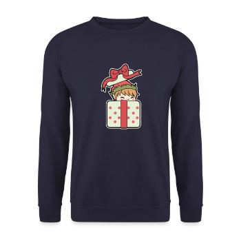 Elfe en cadeau - Sweat-shirt Unisexe - marine - Devant - Alina (178cm) & Michal (187cm)