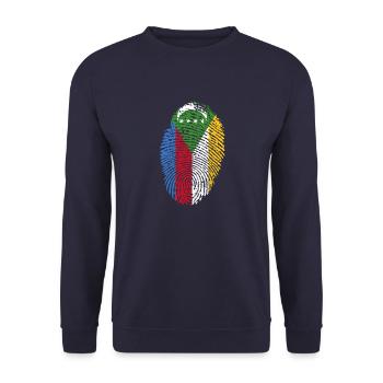 Comoros - Unisex Sweatshirt - navy - Front - Alina (178cm) & Michal (187cm)