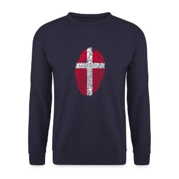 Drapeau du Danemark - Sweat-shirt Unisexe - marine - Devant - Alina (178cm) & Michal (187cm)