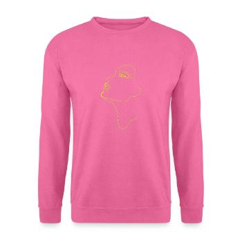 Dessin au trait silhouette féminine Visages féminins visage - Sweat-shirt Unisexe - rose - Devant