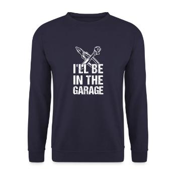 Mechanical Engineer - Maschinenbauingenieur Vintag - Unisex Pullover - Navy - Vorne - Alina (178cm) & Michal (187cm)