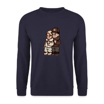 Du & Ich - Unisex Pullover - Navy - Vorne - Alina (178cm) & Michal (187cm)