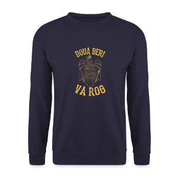 Balkan Bukarest Rumänien Reise Sommer - Unisex Pullover - Navy - Vorne - Alina (178cm) & Michal (187cm)