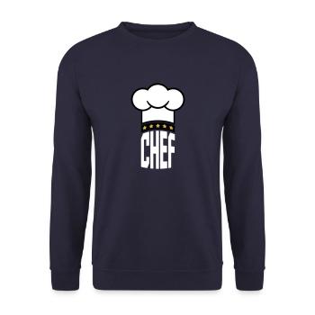 5 Star Chef's Hat Le Chef Kitchen Master - Unisex Sweatshirt - navy - Front - Alina (178cm) & Michal (187cm)