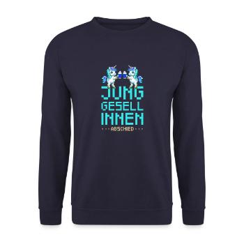 Licorne Enterrement de vie de jeune fille Enterrement de vie de jeune fille - Sweat-shirt Unisexe - marine - Devant - Alina (178cm) & Michal (187cm)