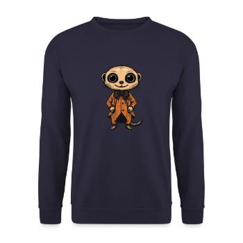 Erdmännchen Halloween Lustig Zombie - Unisex Pullover - Navy - Vorne - Alina (178cm) & Michal (187cm)