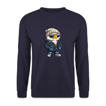 Aigle Hiver - Sweat-shirt Unisexe - marine - Devant - Alina (178cm) & Michal (187cm)