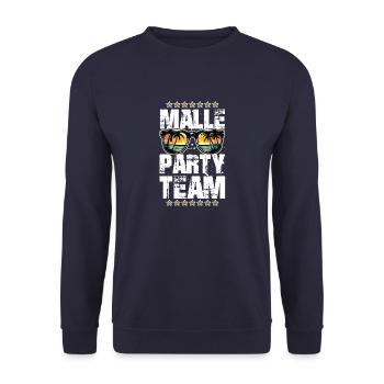 Malle Party Crew Palms - Unisex Sweatshirt - navy - Front - Alina (178cm) & Michal (187cm)