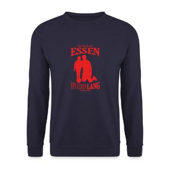Food Football Family Gift - Unisex Sweatshirt - navy - Front - Alina (178cm) & Michal (187cm)
