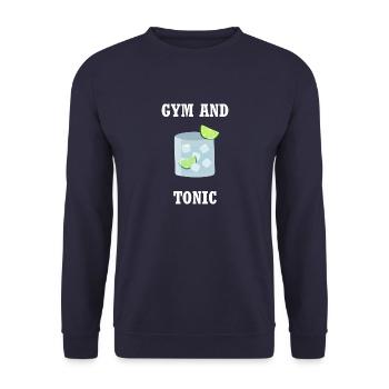 Gym and Tonic - Unisex Sweatshirt - navy - Front - Alina (178cm) & Michal (187cm)