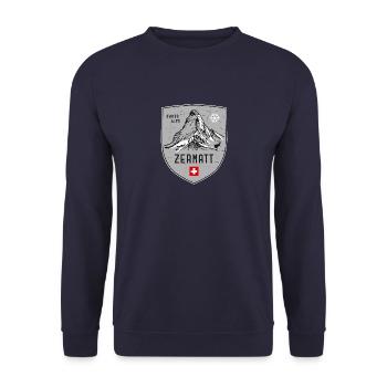 Zermatt Matterhorn Suisse Armoiries - Sweat-shirt Unisexe - marine - Devant - Alina (178cm) & Michal (187cm)
