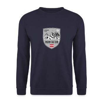 Montafon Trois tours Autriche Armoiries - Sweat-shirt Unisexe - marine - Devant - Alina (178cm) & Michal (187cm)