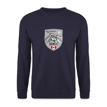 Banff Mount Rundle Canada Armoiries - Sweat-shirt Unisexe - marine - Devant - Alina (178cm) & Michal (187cm)