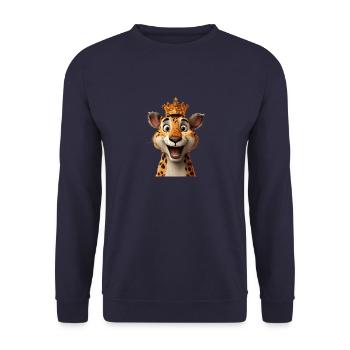 Le Roi Couronné de la Savane - Sweat-shirt Unisexe - marine - Devant - Alina (178cm) & Michal (187cm)