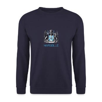 Marseille - Unisex Pullover - Navy - Vorne - Alina (178cm) & Michal (187cm)