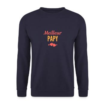 Meilleur Papy - Sweat-shirt Unisexe - marine - Devant - Alina (178cm) & Michal (187cm)