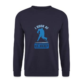 Ice Hockey Sports - Unisex Sweatshirt - navy - Front - Alina (178cm) & Michal (187cm)
