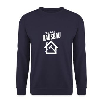 Team House Construction - Unisex Sweatshirt - navy - Front - Alina (178cm) & Michal (187cm)