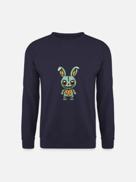 Bunny Halloween Funny Zombie - Unisex Sweatshirt - navy