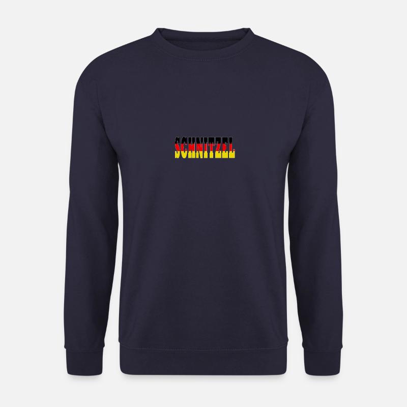 Schnitzel schwarz rot gold - Unisex Pullover - Navy