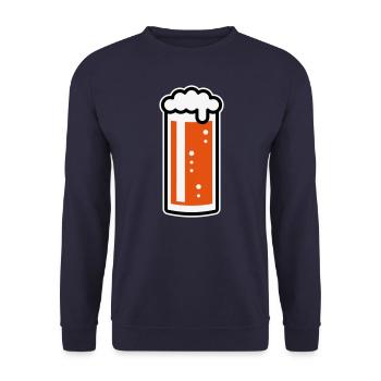 German Altbier Glass (Beer / Ale / 3C) - Unisex Sweatshirt - navy - Front - Alina (178cm) & Michal (187cm)