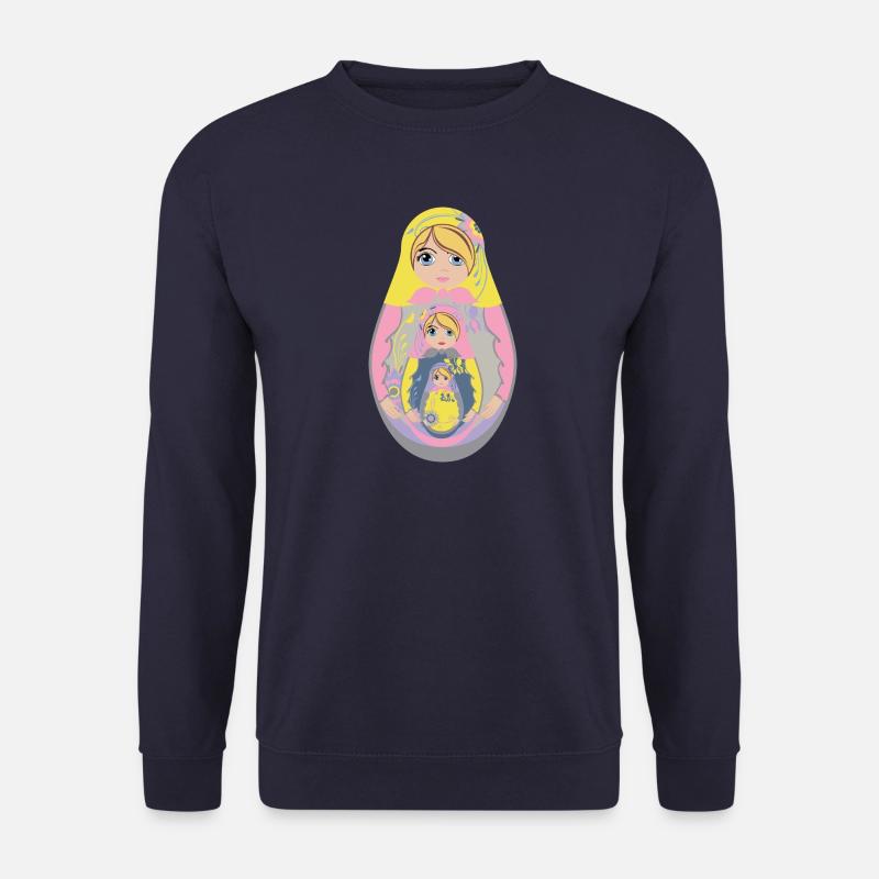 Nesting Matryoshka Doll Design - Unisex Sweatshirt - navy