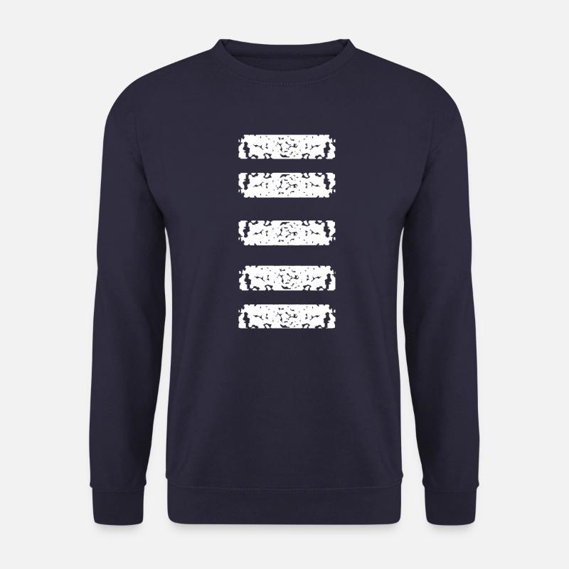 Balken in weiß - Unisex Pullover - Navy