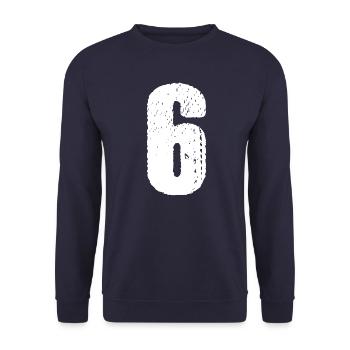 Maillot numéro 6 - Sweat-shirt Unisexe - marine - Devant - Alina (178cm) & Michal (187cm)