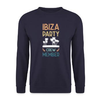 Ibiza Party Crew - Unisex Sweatshirt - navy - Front - Alina (178cm) & Michal (187cm)